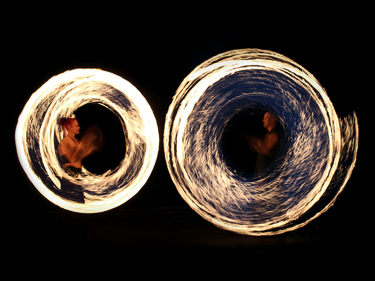 Feuershow mit Seilpoi - © Flamma Mystica, die Feuerakrobaten aus Leipzig